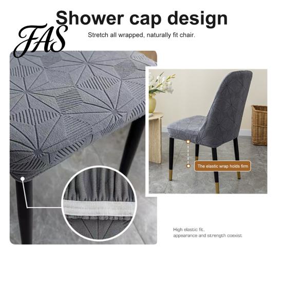 Slip-proof Chair Cover With Hidden Elastic Slip-Resistant Seat Jacquard Pattern Elasticized Slipcover For Chairs Protector for Home Dining Room