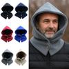 Модная Балаклава-Шапка из Полярного Флиса Ветрозащитный Воротник Теплая Мужская Шапка-Свитер Уши Теплые Мягкие Бини Шапки-Черепашки Для Улицы