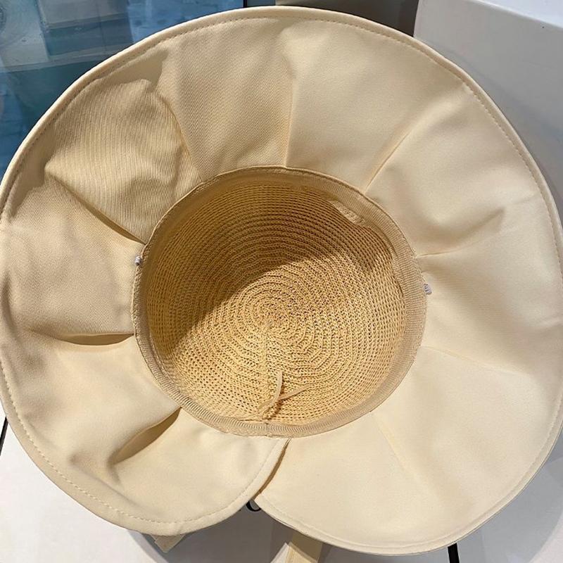 Women Bucket Hat Summer Uv Protection Big Wide Brim Beach Sun Hats Outdoor