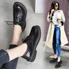 Black Professional Single Shoes Women's Spring and Autumn Wind Small Leather Shoes Female Students Versatile Soft Girl Flat Bottom