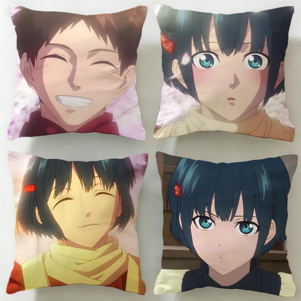 Malevolent Spirits Mononogatari Cushion Cover Soft EasyWash Pillow Case Versatile for Couch Bed Travel and Office