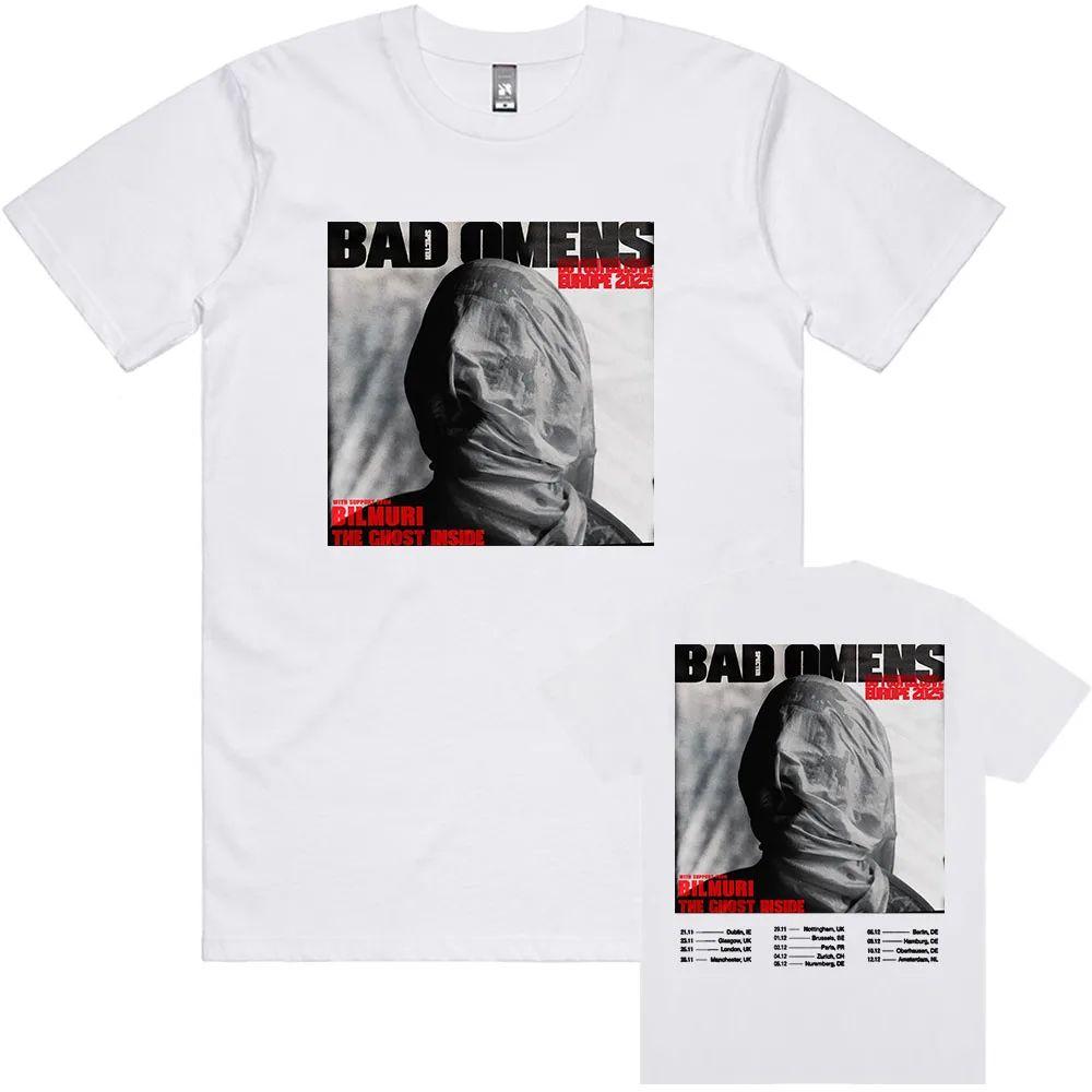 BAD OMENS Рок-группа Графические футболки Чувствуешь ли ты любовь Тур по Европе Футболка Уличный стиль Принт Хлопок Повседневная Свободная футболка Унисекс