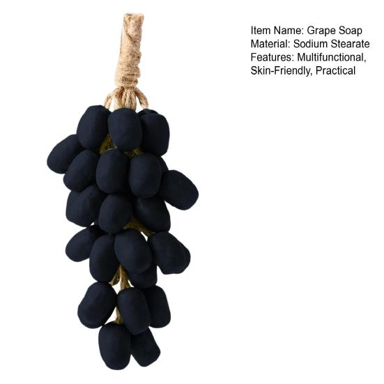 Handmade Grape Cluster Soap Botanical Cleansing Soap Bar Gentle Nourishing Grape Seeds Oil Soap with Hanging Rope