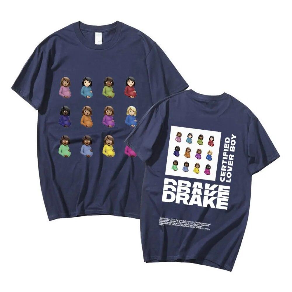 Рэпер Дрейк, новая футболка большого размера, сертифицированная футболка для мальчиков с принтом альбома Lover Boy, унисекс, повседневные забавные футболки в стиле хип-хоп, уличная одежда унисекс