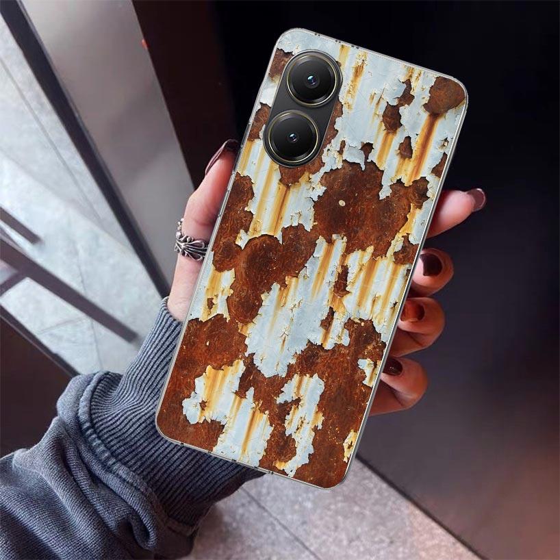 Vintage Industrial Style Rusty Pattern Phone Case For Xiaomi Poco X7 X6 X5 Pro F7 Ultra Redmi 15C 15 13 13C 12 12C 10 10A 10C 9