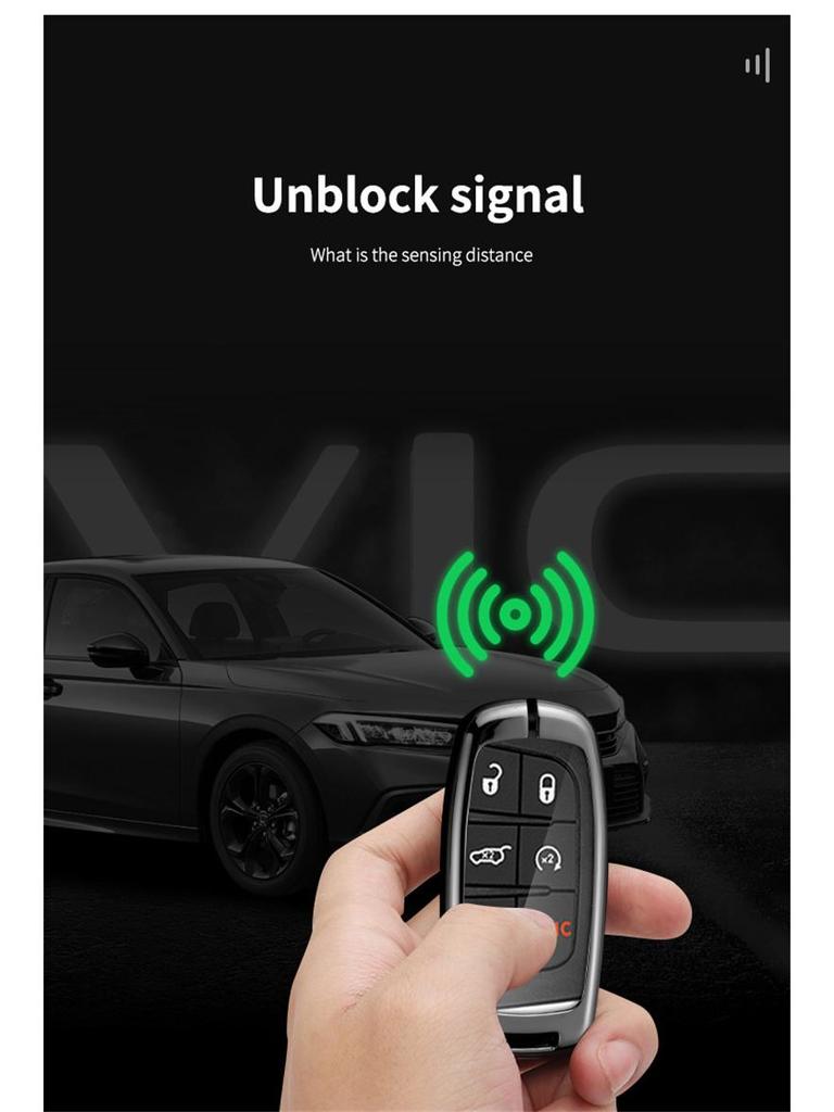 Чехол и накладка для ключа Jeep Compass, Cherokee, Grand Cherokee, Renegade, Commander