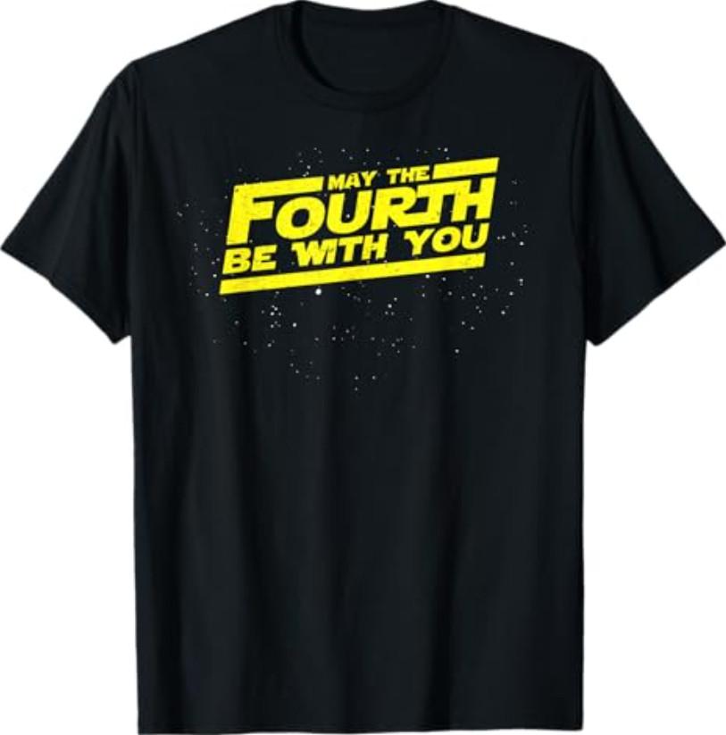 Retro May the Fourth 4th Be with You Space Stars Sci-Fi Nerd T-Shirt