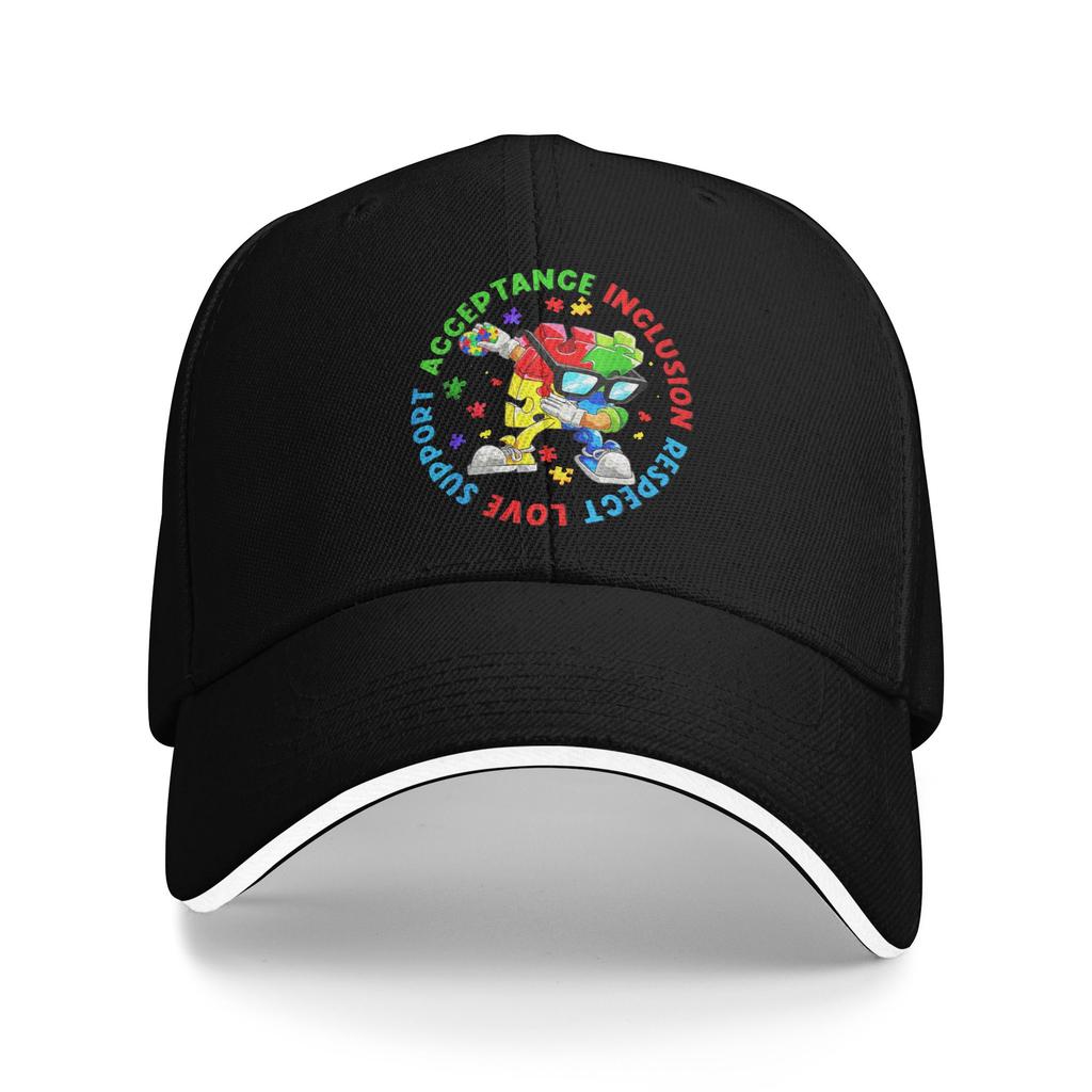 Autism Awareness Respect Love Support Merch Unisex Women Baseball Caps Trucker Hat Retro Daily Headwear Adjustable Snapback Hat