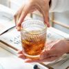 1pcs Golden Edge Sunflower Cup Embossed Glass Cup Water Cup Summer Ins Style Juice Drink Coffee  Beer Mug Transparent Water Cup