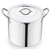 12 Quart Stainless Steel Stock Pot with Metal Lid Stay Cool Handles Heavy Duty Cookware Soup Stew Boiling Ideal Kitchens