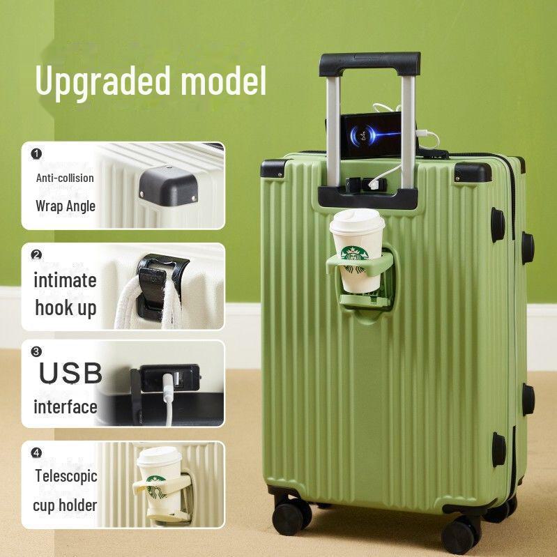 Многофункциональный чемодан Yongsheng 20" с USB и подстаканником