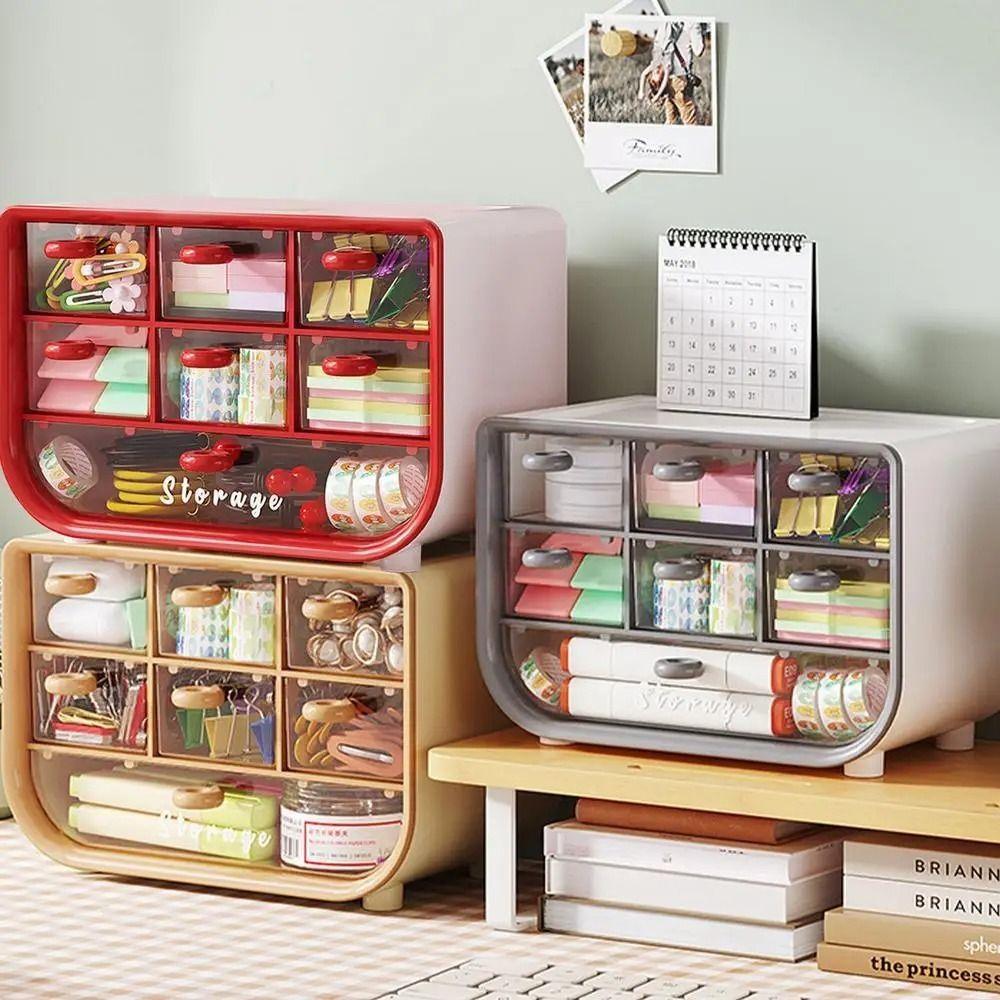 Divided Stationery Organizer Drawer Type Storage Rack Durable Desktop Storage Box