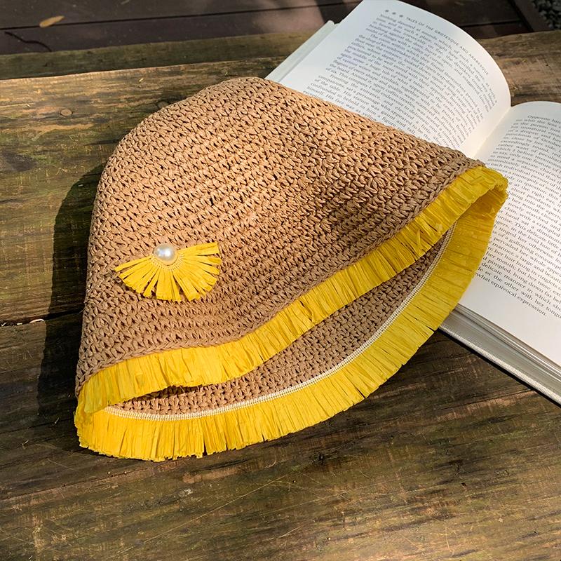 Свежая мятно-зеленая кружевная соломенная шляпа для женщин 2024 года, летняя дорожная шляпа с большими полями, защита от солнца, универсальная складная повседневная шляпа-ведро