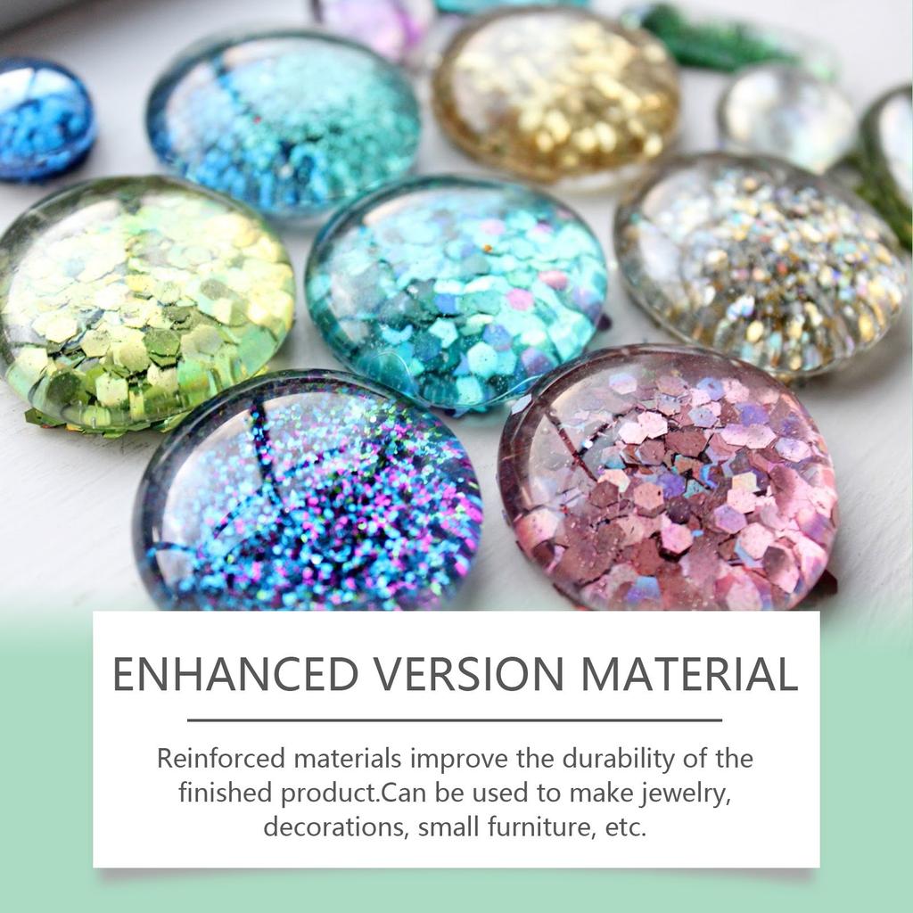 Эпоксидная смола, кристально чистая эпоксидная смола, не желтеющая и не образующая пузырьков, самовыравнивающаяся, легкая смесь 1:1. Литье и покрытие для изготовления ювелирных изделий своими руками из художественной смолы