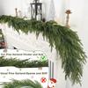 Artificial Pine Garland Realistic Faux Norfolk Pine Garland Real Touch Winter Greenery Garland for Christmas Table Mantle Wall Fireplace Decor