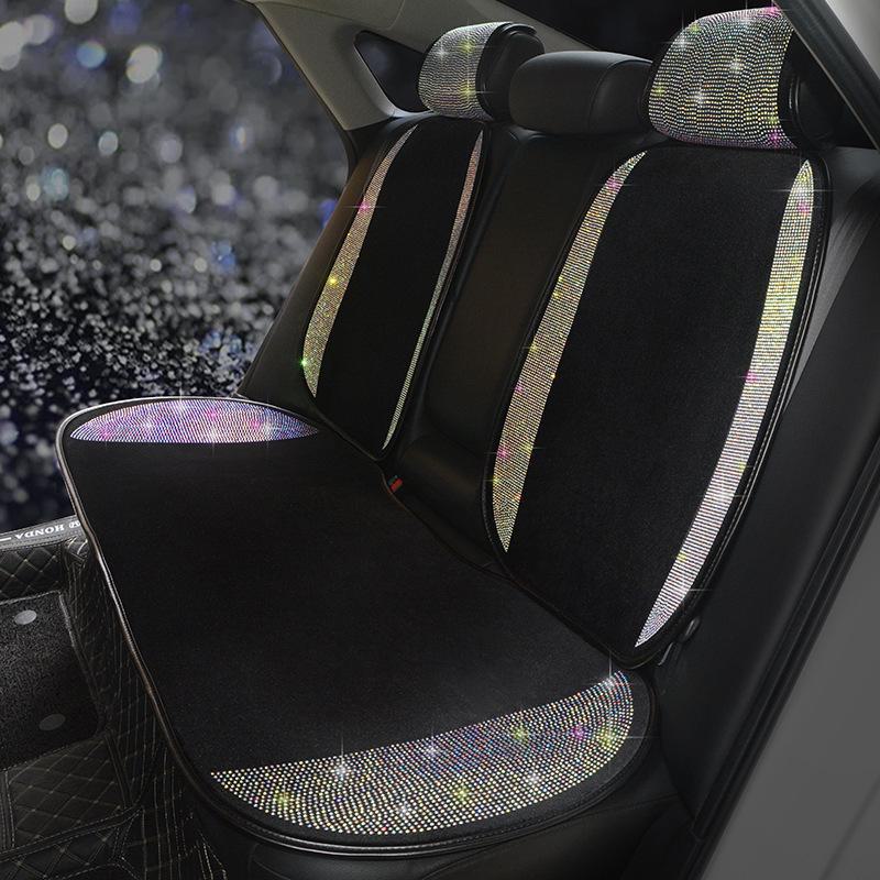 Комплект подушек на сидение автомобиля для женщин Sparkling Diamond - 4 сезона, универсальная посадка, простой дизайн, одна или три части