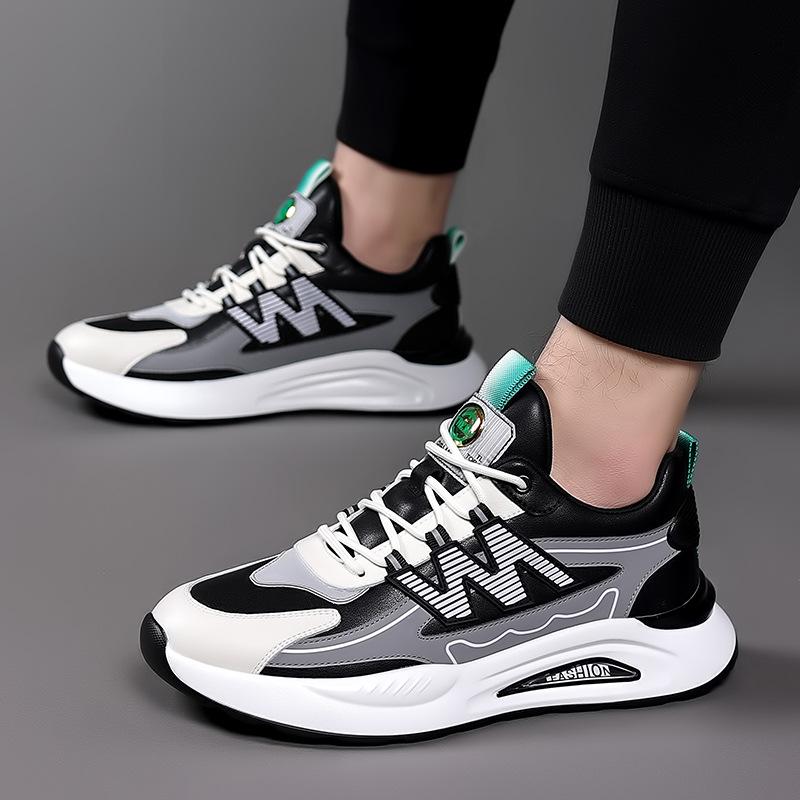 Мужская удобная износостойкая модная спортивная обувь с повседневной увеличенной подошвой, сетчатая обувь на шнуровке, мужская фабричная оптовая