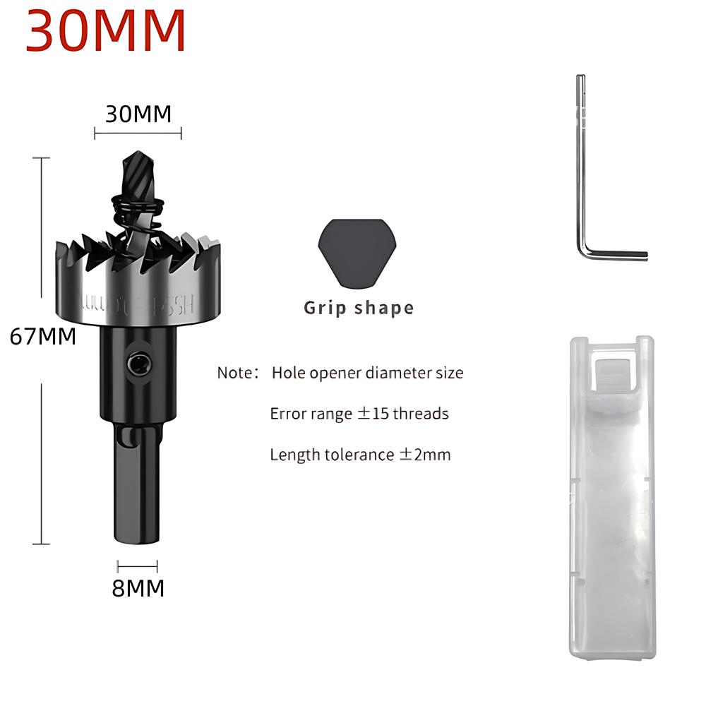 HSS Hole Saw Cutter 16-30mm Carbide Tip Core Drill Bit Metal Hole Cutter Drilling Alloy Hole Saw Set 1/5PCS