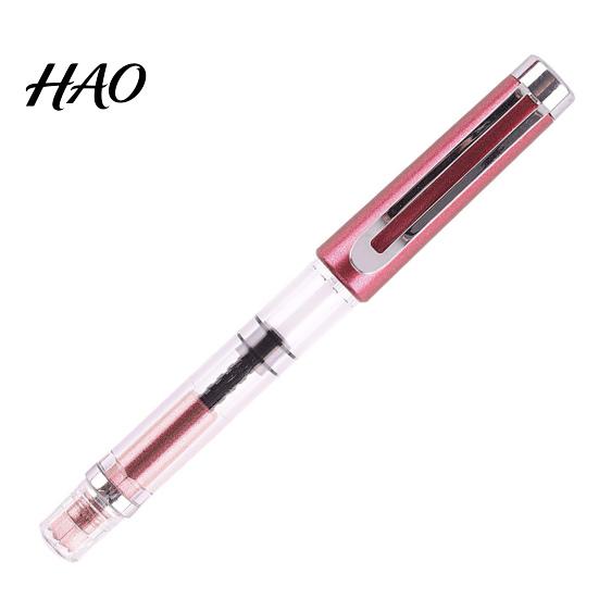 Ergonomic Titanium Pen Fountain High Ink Capacity Vacuum Filling Stainless Smooth Writing Steel Fine Nib for Daily