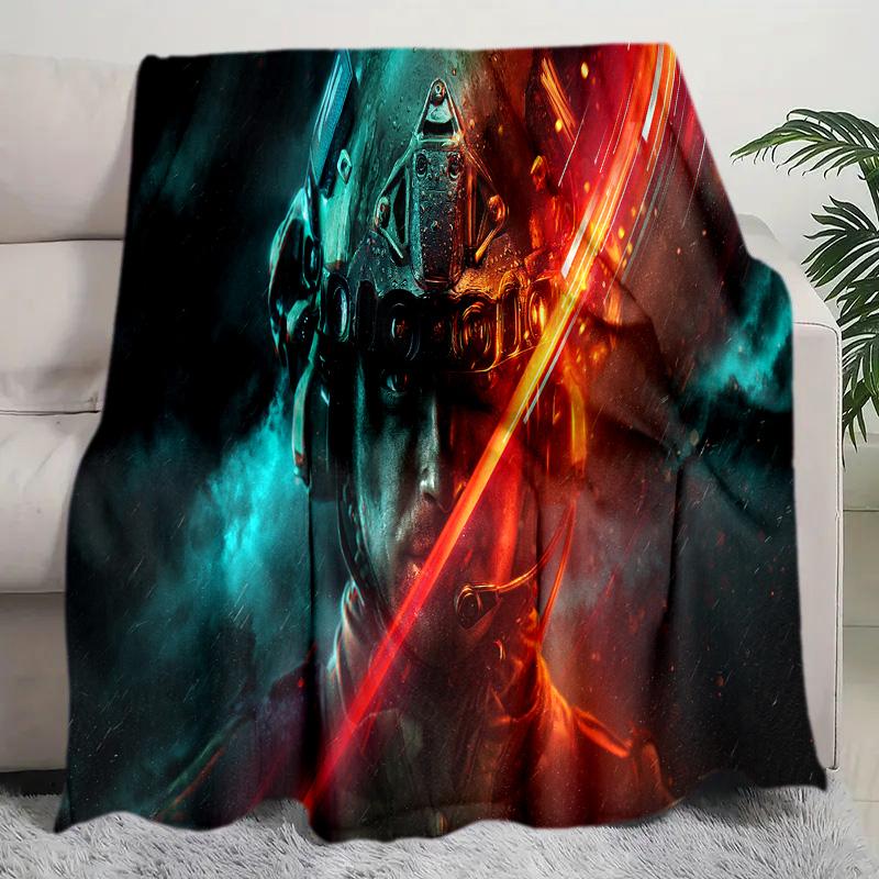 Cyberpunk Soldier  Blanket Soft Comfortable All Seasons Perfect Sofa Office Naps Trips Birthday Christmas Gift