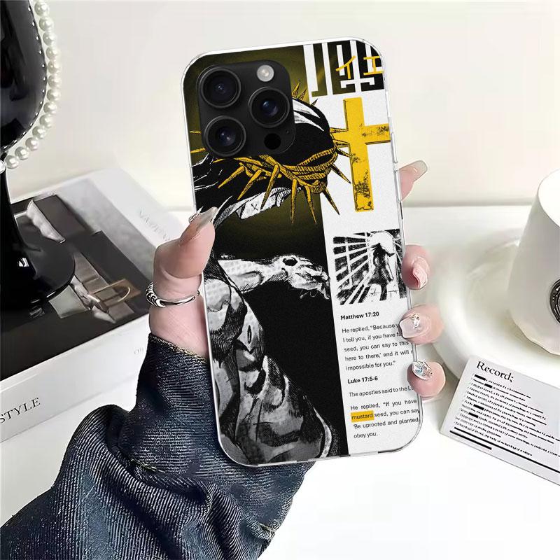 Son Of God Jesus Cross Holy Light Soft Phone Case For IPhone 18 11 17 Air 16E 16 Pro Max 15 + 14 Plus 13 Mini 12 Apple 7 SE 8 Funda