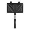 Hot Sandwich Maker Aluminum Alloy Hot Dog Toaster Double Sided Frying Pan Sandwich Baking Pan Black