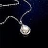Sterling  Water Drop Pendant Necklace Pearl Engagement Wedding Party Elegant Accessories for Women Fashion Jewelry