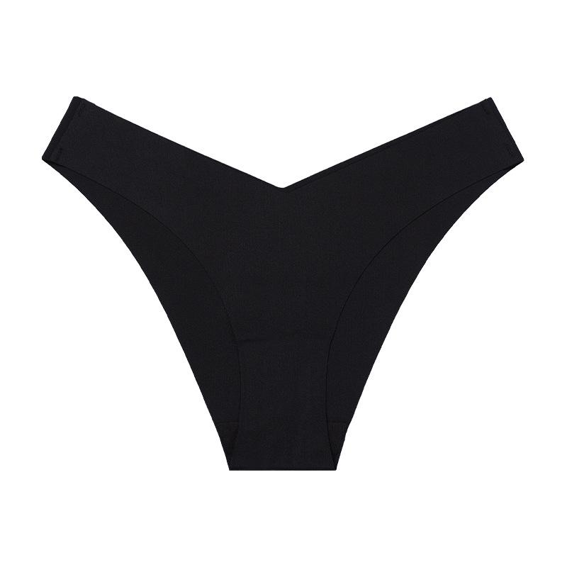 Plus Size Ice Silk Seamless Maternity V-Neck Low Waist One-Piece Sport Breathable Brazilian Panties