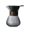 Shangqi Striped Glass Pour-Over Coffee Server