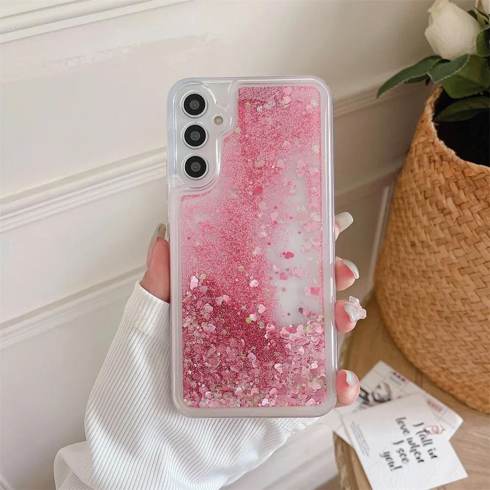 Силиконовый чехол с блестками для Samsung Galaxy A17 A16 A26 A36 A56 A07 A15 A25 A35 A55 5G A14 A24 A34 A54 A05S A73 A53 A23 A13