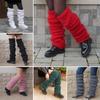 Gothic Lolita Knit Long Socks Fluffy Goth Accessories Foot Covers Fashion Leg Warmers Legging
