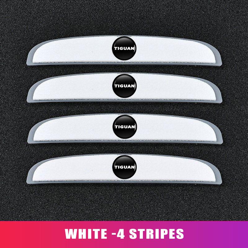 4 Pieces Anti-collision Strip Protective Stickers With Car Logo For Volkswagen VW Golf Jetta Passat mk4 mk5 mk6 CC B5 B6 B7 Golf zf4