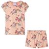 Short-sleeved Pajamas for Children Light Orange 5 Sizes Available