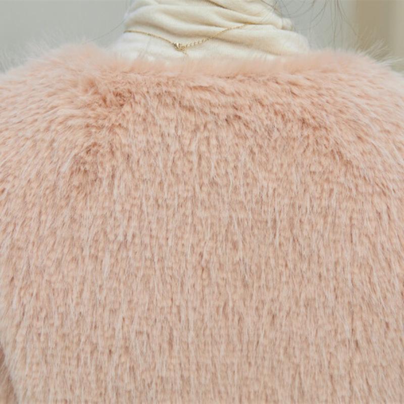 Зимнее новое стильное пальто из лисьего меха, цельное женское замшевое пальто с роговыми пуговицами, теплое пальто