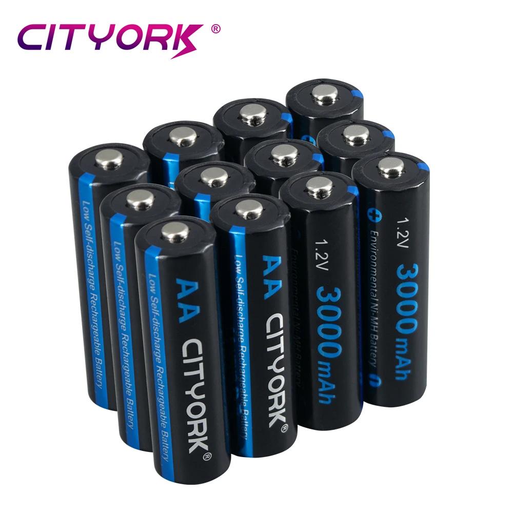 Cityork Аккумуляторная батарея AA + батарея AAA Аккумуляторные батареи 1,2 В AA AAA NIMH NI-MH батарея Низкий саморазряд