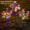 1/2 шт., солнечный светильник с имитацией бабочки, уличный светильник-бабочка, украшение для виллы, праздничной вечеринки, сада, газона, ландшафтное освещение