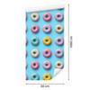 Colorful Donuts Wallpaper in Aquamarine, Turquoise and Powder Pink 50x1000