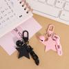Pink and Black Glitter Stars Pendant Bags Car Keys Decors Car Key Chain  Women Men