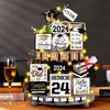 2024 Graduation Season Layered Tray Decoration Set Graduation Gift Wooden Crafts Ornaments