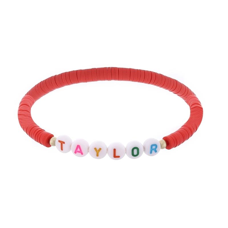 12 шт. Браслеты дружбы Taylors с буквами Swifties, браслет из бисера, регулируемый эластичный браслет из глиняных бусин, женские украшения