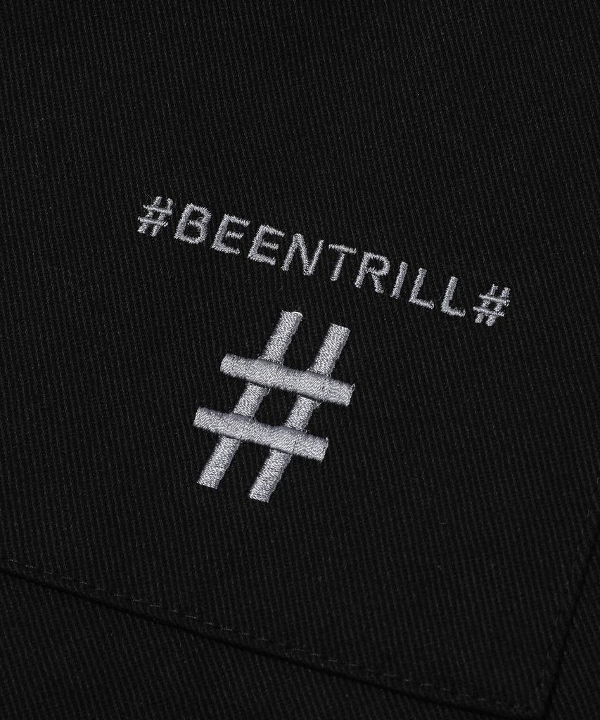 BEENTRILL Легкие хлопковые широкие брюки (черный)