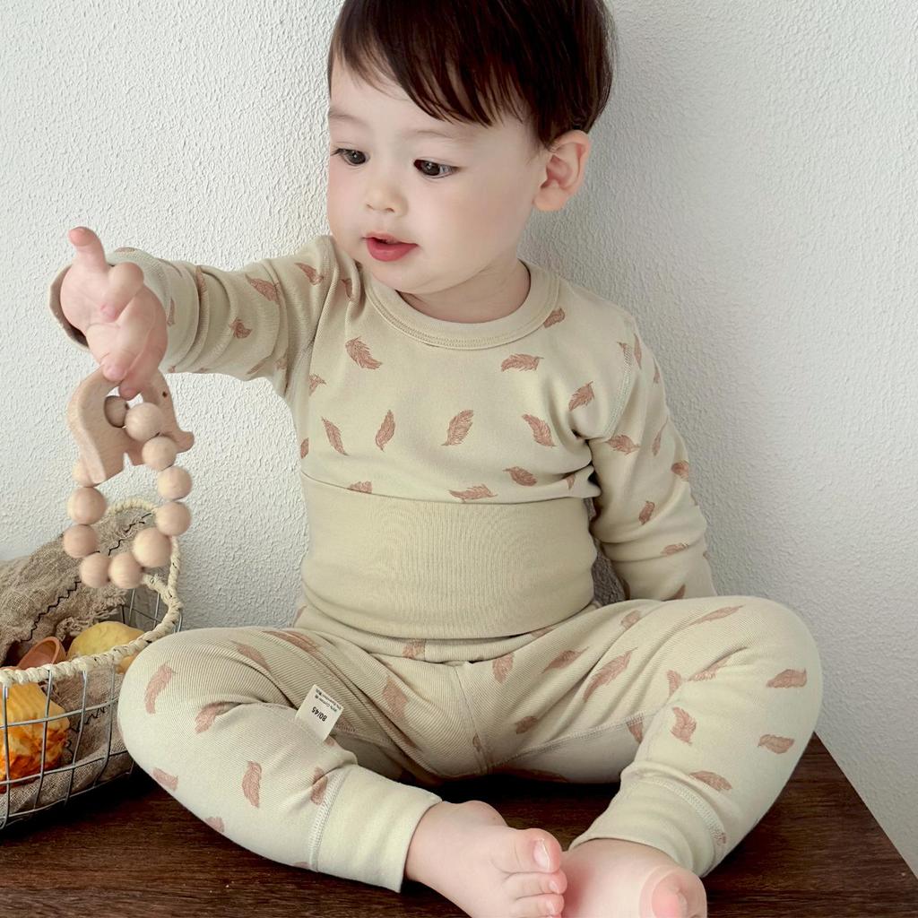 2025 Детский осенний теплый комплект из 100% хлопка: Форма класса А для мальчиков и девочек