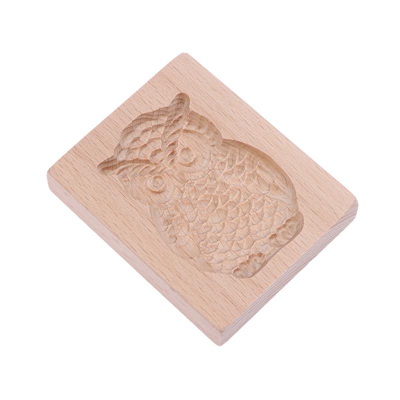 1 шт. Деревянная форма для печенья, узоры животных, 3D-резьба, тиснение, формы-вырубки для печенья, Ёж, Лошадь, Сова, Белка, Кролик