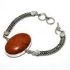 Red Sunstone Gemstone 925 Silver Plated Handmade Jewelry Bracelet 6-8"