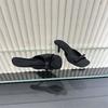 2025 Spring and Autumn New French Square Women's Shoes with Bow Decoration Open-toed Empty Sandals Women