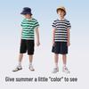 Balabala Boys' Striped Polo T-Shirt 2025 Summer