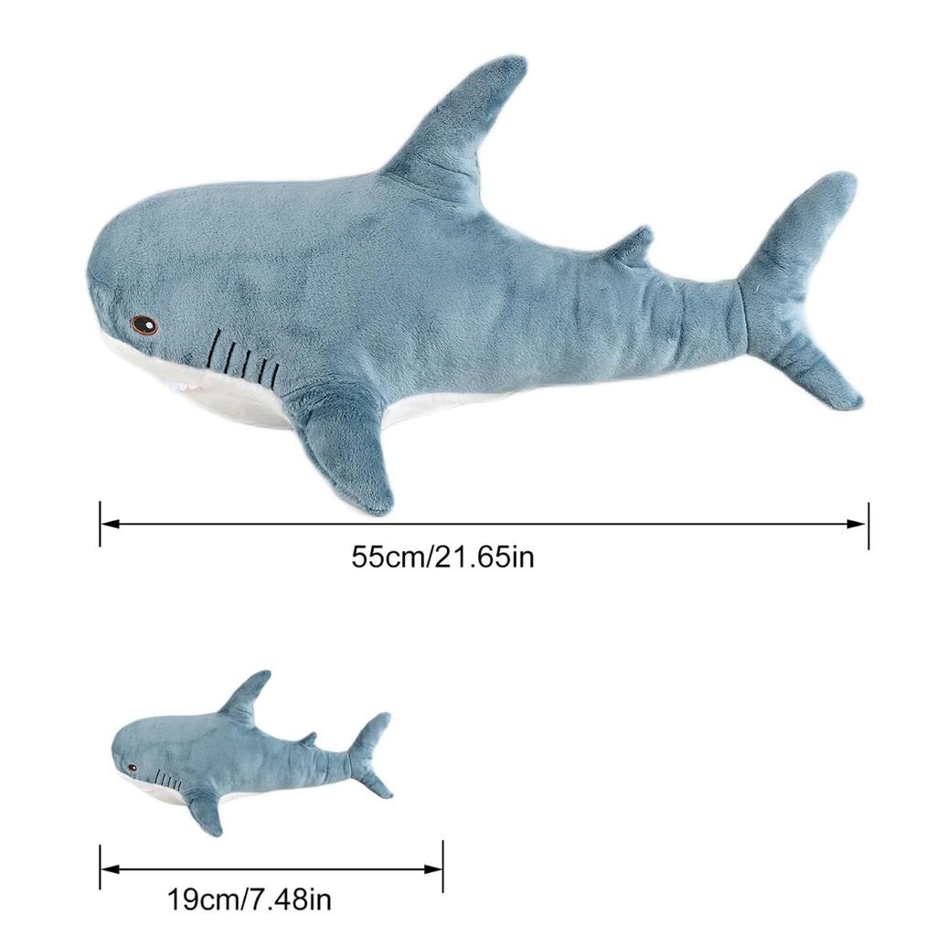 55Cm Giant Shark Animal Plush With 4 Baby Plush In Her Tummy Soft Squishy Shark Toys Giant Pillows Shark For Kids Gifts Birthday