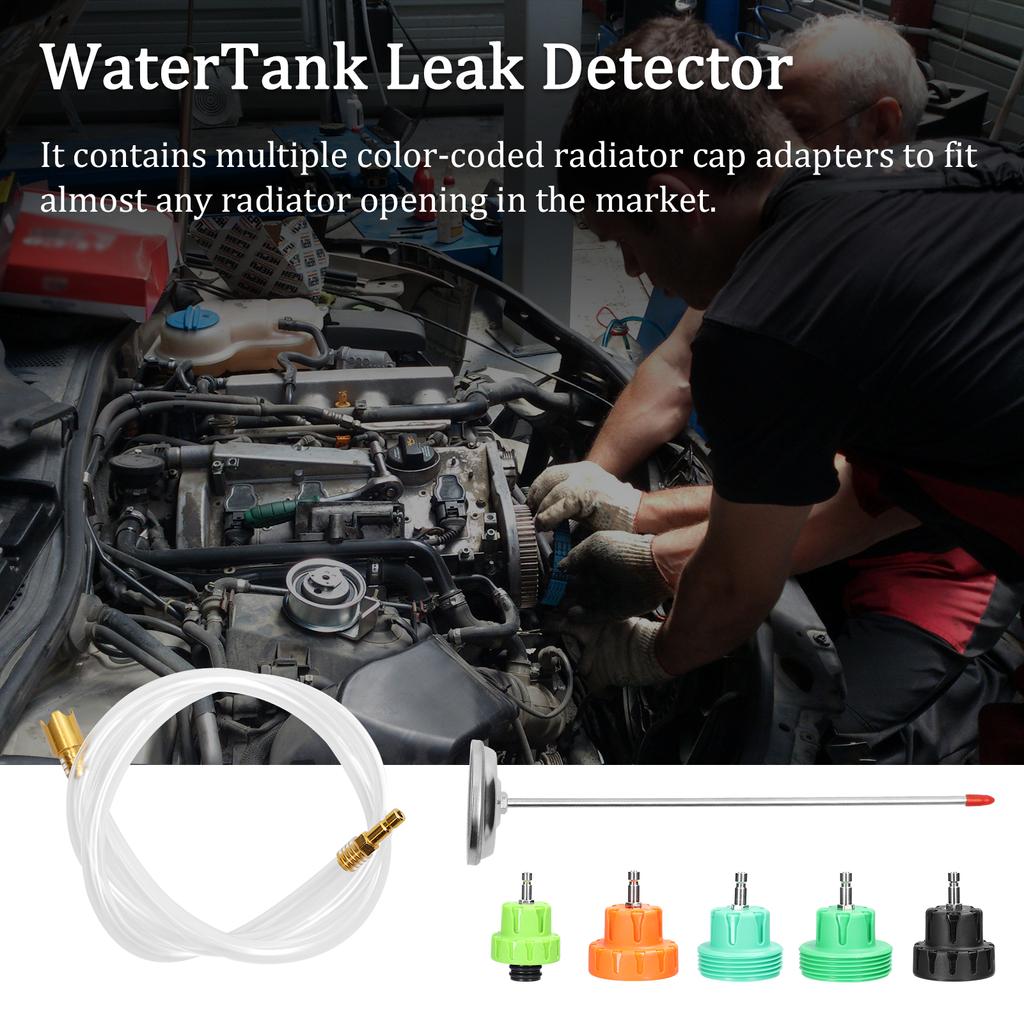 34-Piece Universal Radiator Pressure Tester Kit Automotive Vacuum Cooling Sytem Refill Kit Leak