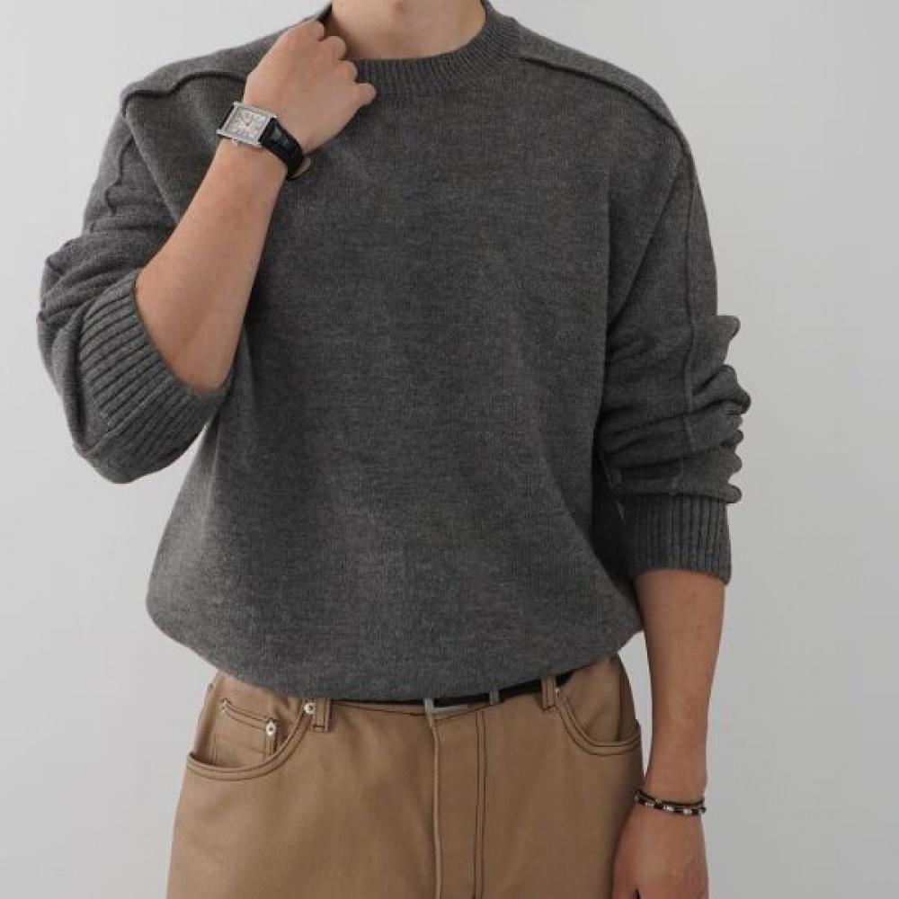 Onl Men 1+1 Cut Washable Muscle Fit Knit