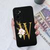 For OPPO A72 A73 A74 A75 A76 A77 A78 A79 A83 A91 Case Cover Luxury Flower Letters Shockproof Screen Protector Matte Soft Silicone For OPPO Bumper